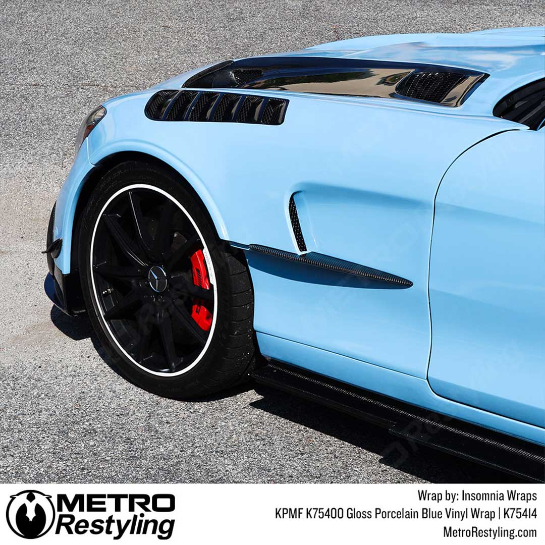 KPMF K75400 Gloss Porcelain Blue Vinyl Wrap | K75414