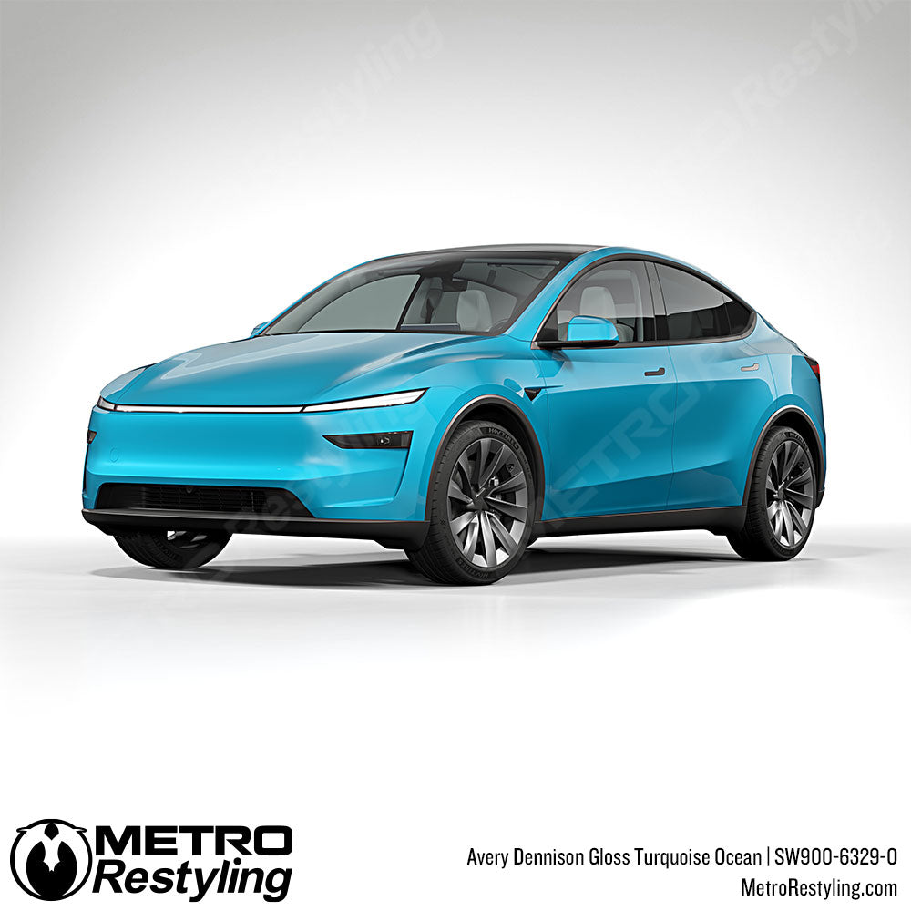 turquoise tesla wrap
