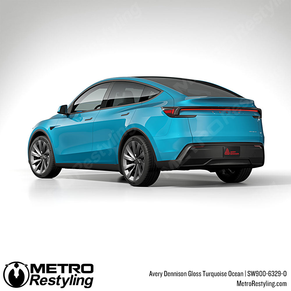 Blue tesla wrap