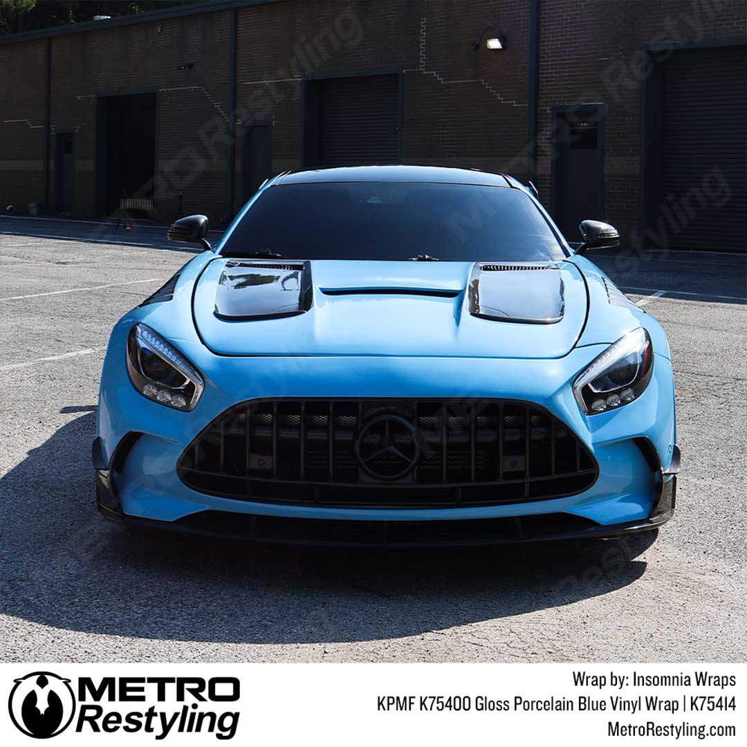 KPMF K75400 Gloss Porcelain Blue Vinyl Wrap | K75414