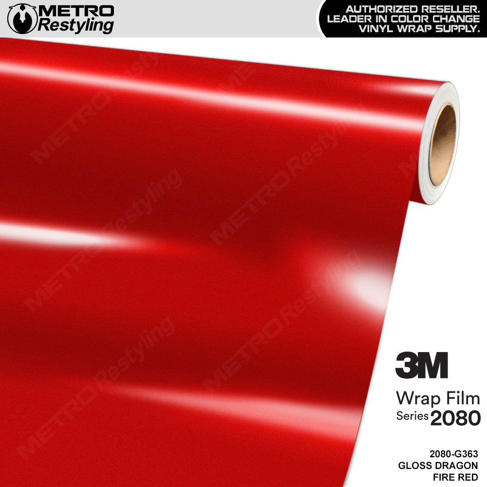 3M 2080 Gloss Dragon Fire Red Vinyl Wrap | G363