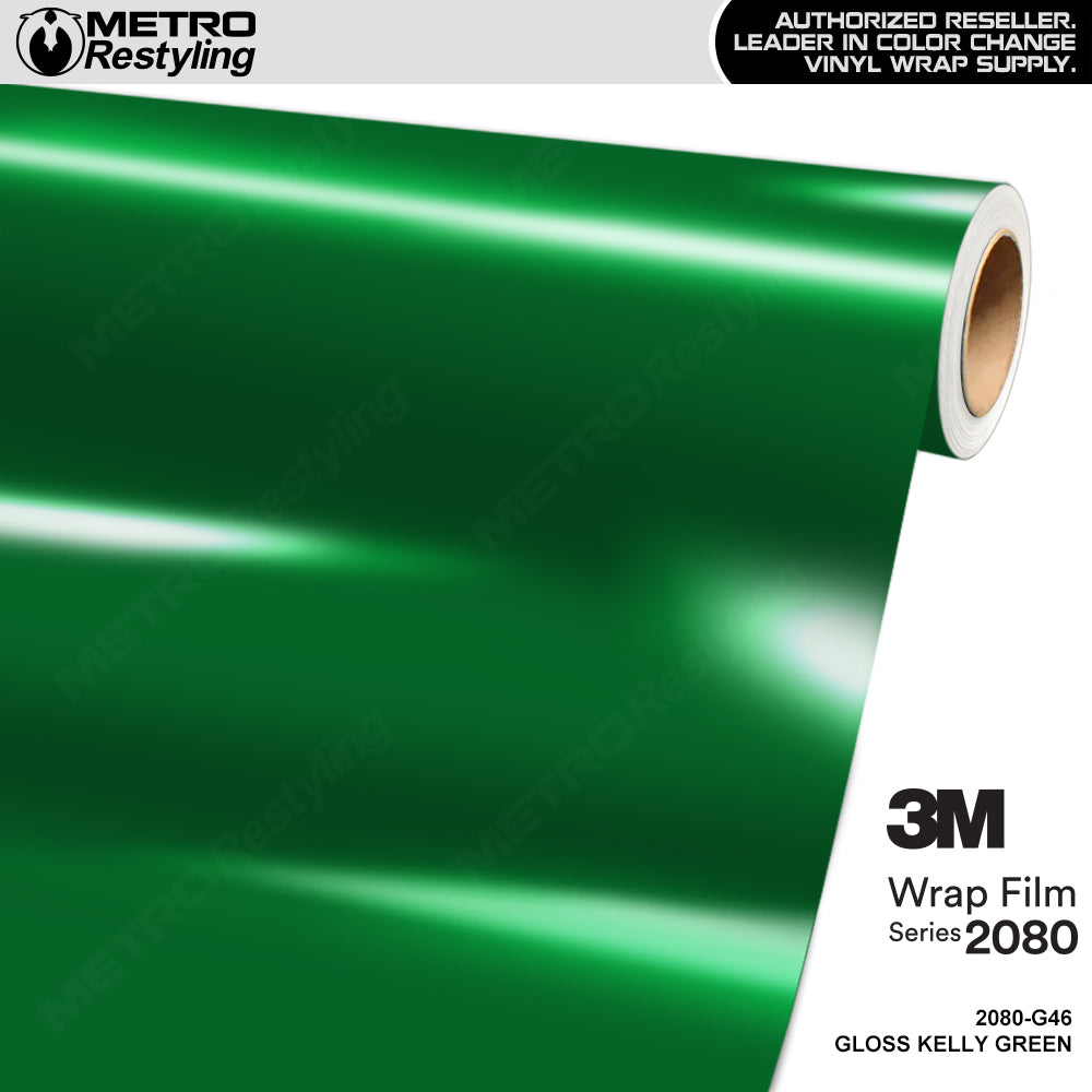 3M 2080 Gloss Kelly Green Vinyl Wrap | G46