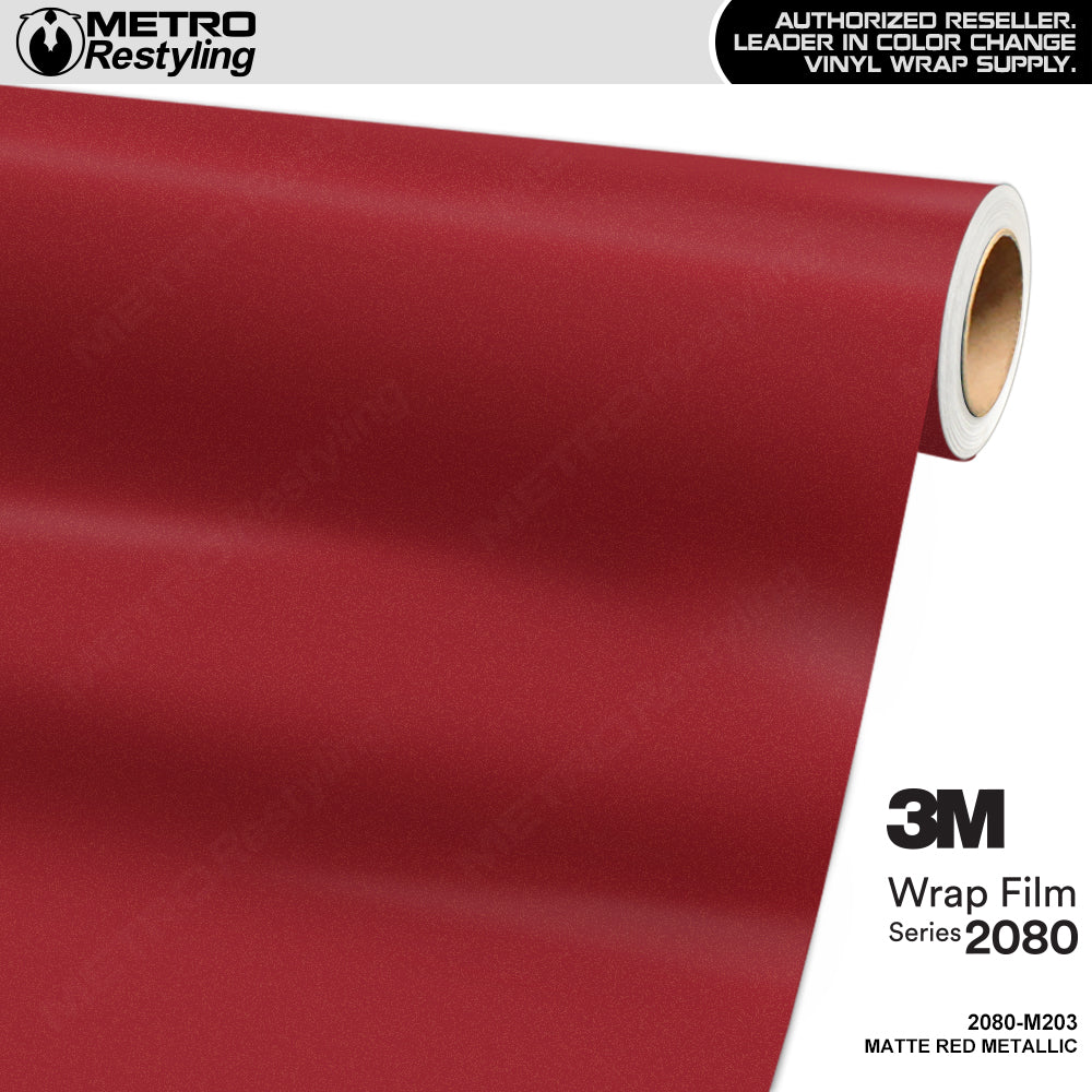 3M 2080 Matte Red Metallic Vinyl Wrap | M203