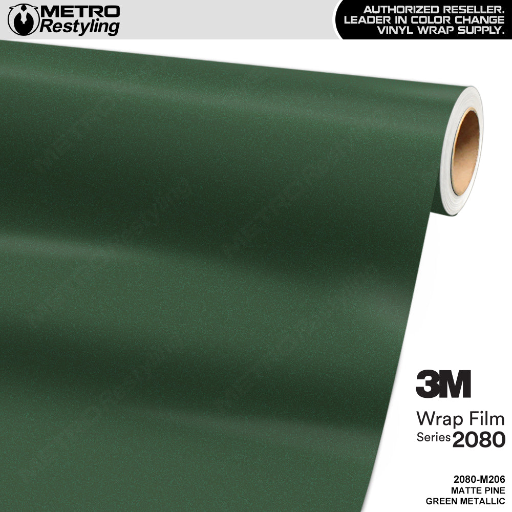 3M 2080 Matte Pine Green Metallic Vinyl Wrap | M206 | BLOWOUT STOCK | (470 sq ft) | 358094