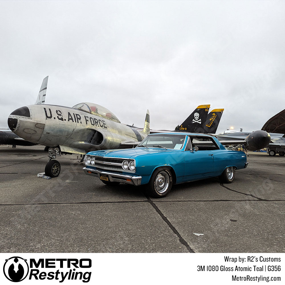 3M Gloss Atomic Teal Chevy Chevelle Vinyl Wrap