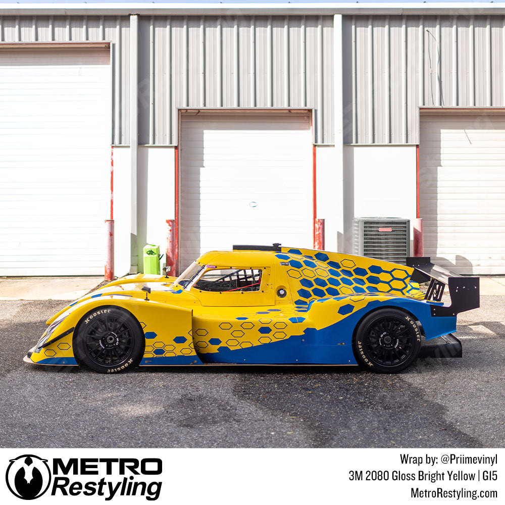 Gloss Bright Yellow RaceCar Vinyl Wrap