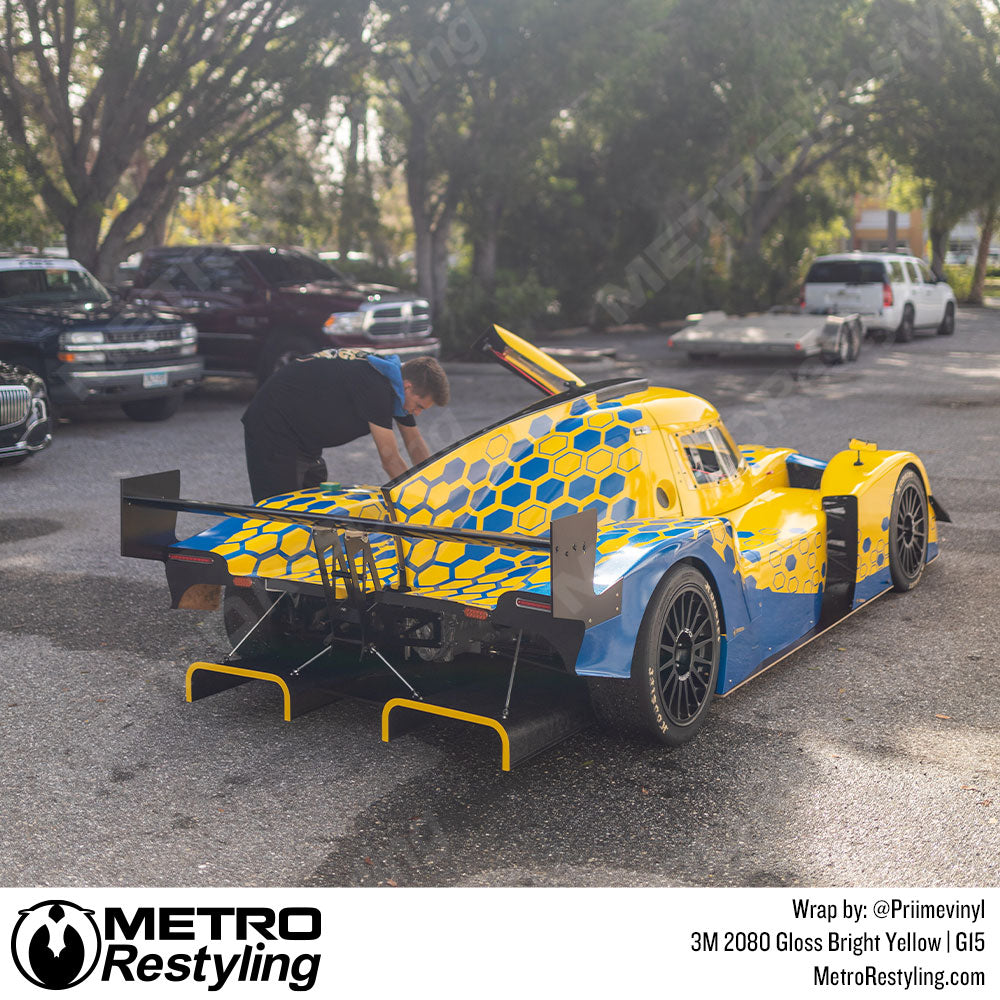 Gloss Bright Yellow RaceCar Vinyl Wrap