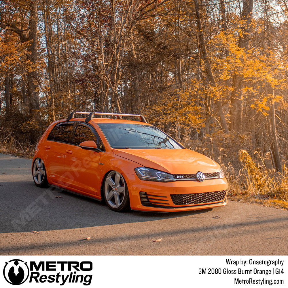 Gloss Burnt Orange Volkswagen Golf GTI Vinyl Wrap