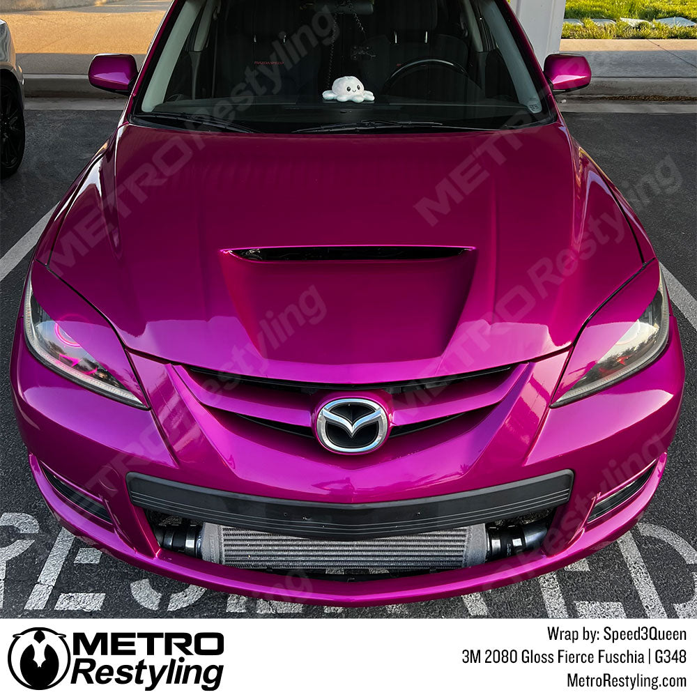 Gloss Fierce Fuschia Mazda Speed 3 Vinyl Wrap
