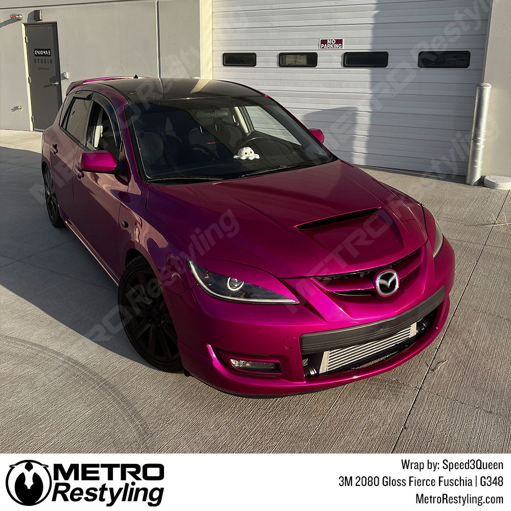 Gloss Fierce Fuschia Mazda Speed 3 Vinyl Wrap