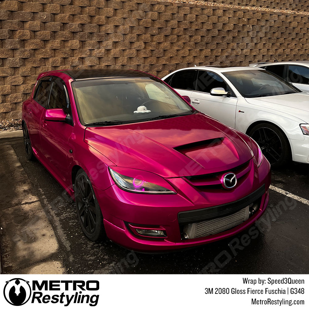 Gloss Fierce Fuschia Mazda Speed 3 Vinyl Wrap
