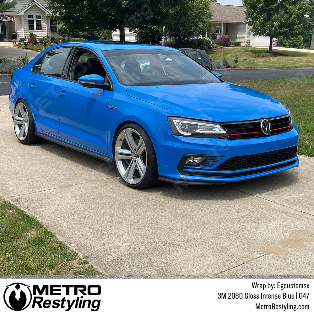 Gloss intense Blue Volkswagen GLI vinyl Wrap