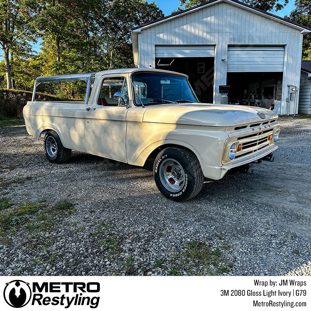 Gloss Light Ivory Ford F100 Vinyl Wrap