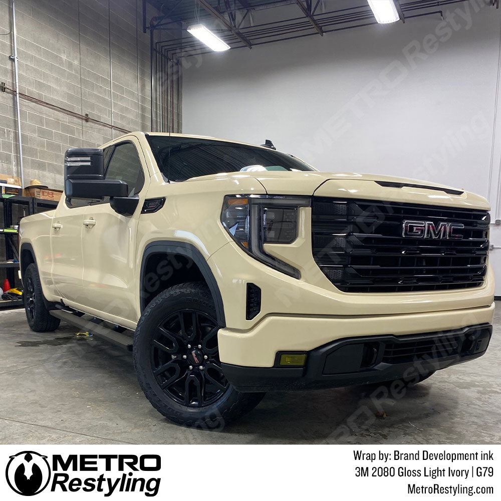 Gloss Light Ivory GMC 1500 Vinyl Wrap