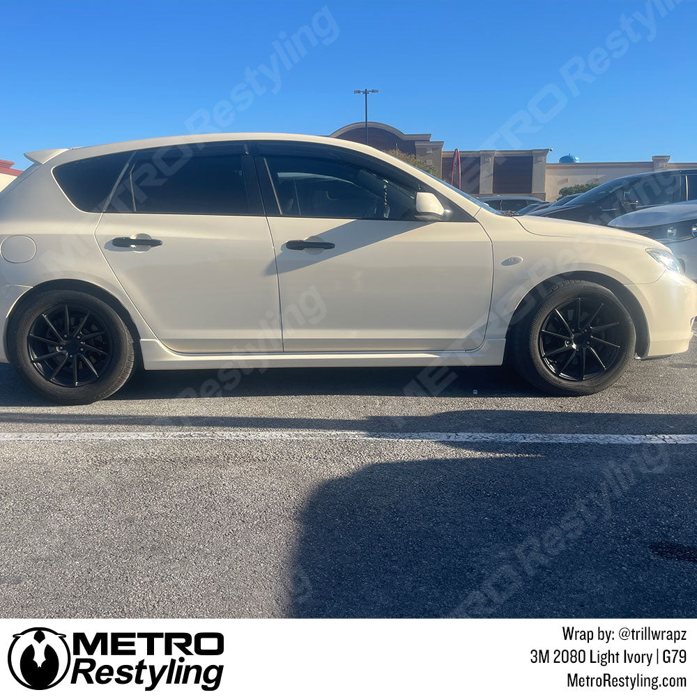 Light Ivory Mazda 3 Vinyl Wrap