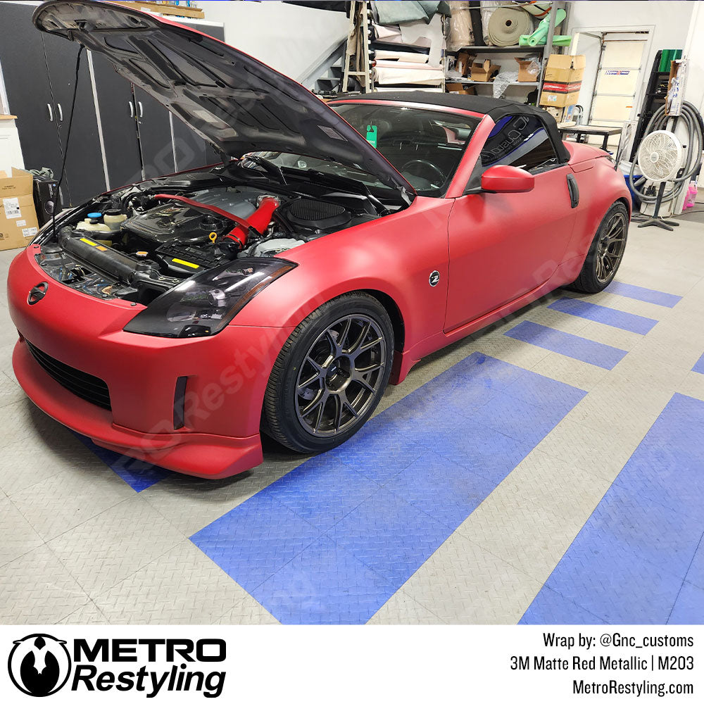 3M Matte Red Nissan 350Z Vinyl Wrap