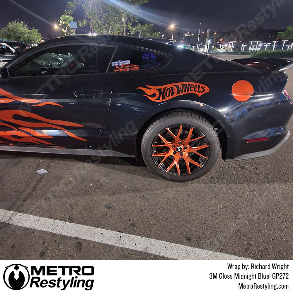 Ford Mustang Vinyl Wrap Midnight Blue