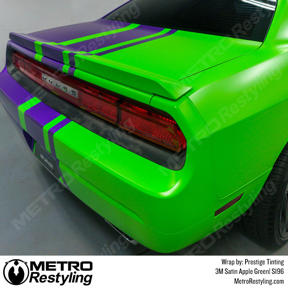 3M Satin Apple Green Dodge Challenger Vinyl Wraps