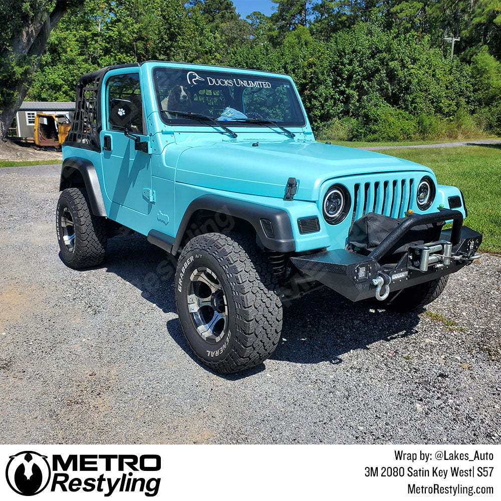 Satin Key West Jeep Wrangler Vinyl Wrap