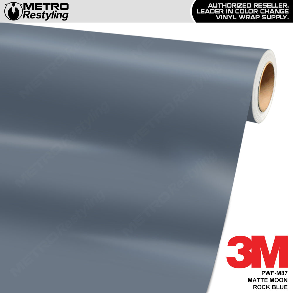 3M Matte Moon Rock Blue PWF Paint Protection Film Wrap | PWF-M87