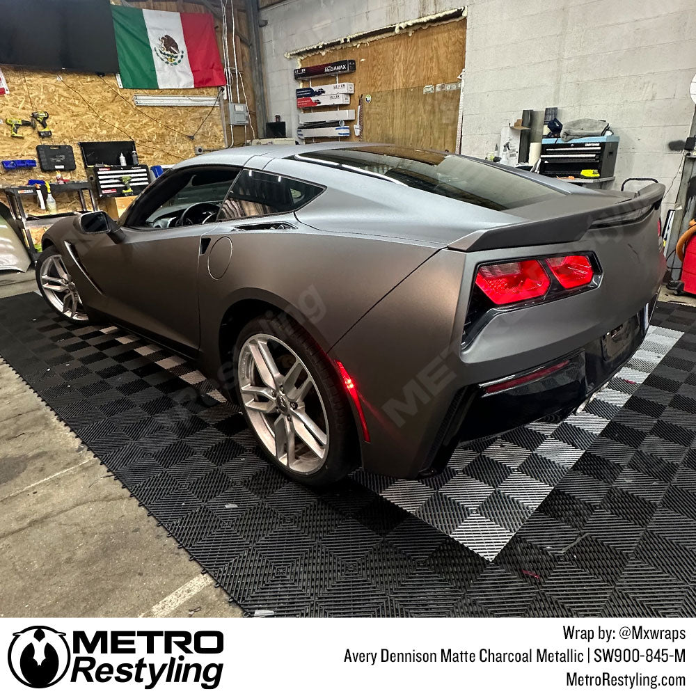Matte Charcoal Metallic Vinyl Car Wrap
