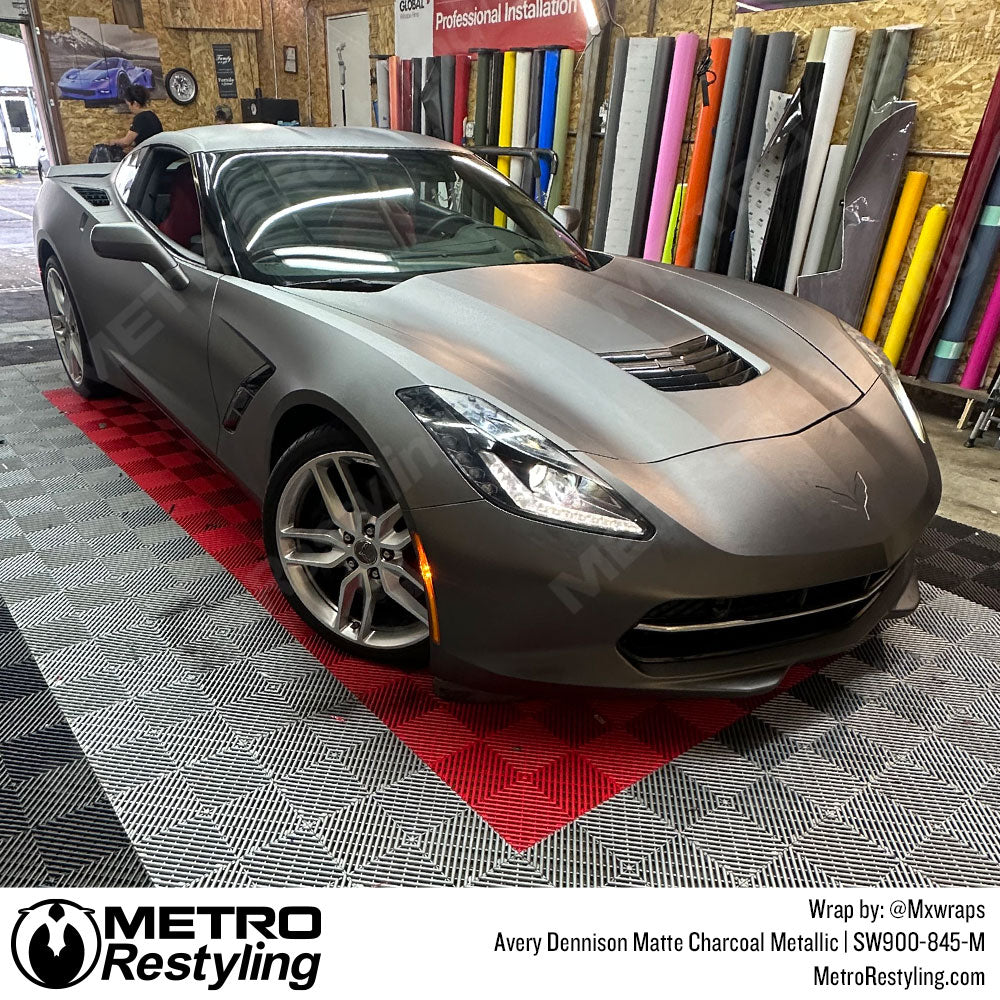 Matte Charcoal Metallic Vinyl Car Wrap