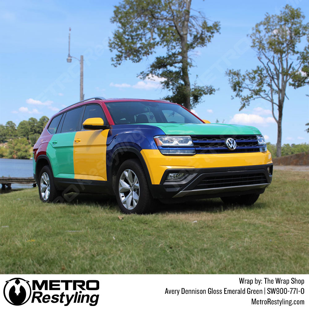 gloss emerald green car vinyl wrap