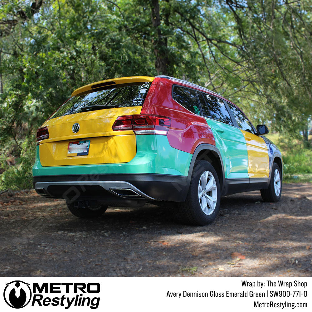 gloss emerald green car vinyl wrap