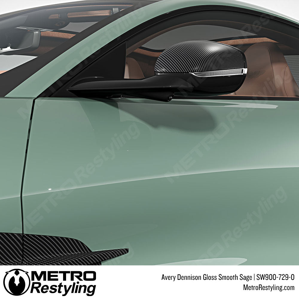 Avery Dennison SW900 Gloss Smooth Sage Vinyl Wrap | SW900-729-O