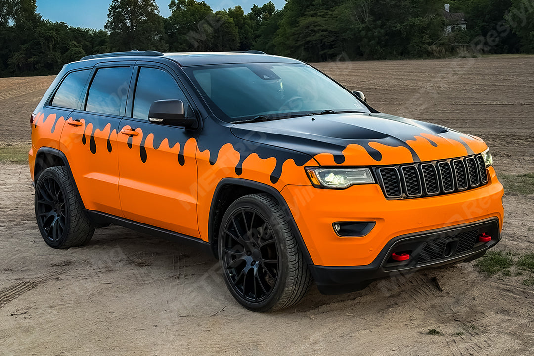 Avery Dennison matte orange jeep wrap