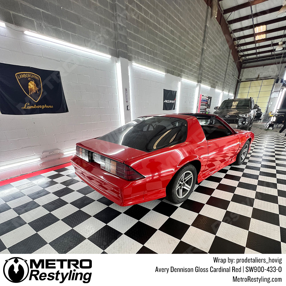 Gloss Cardinal Red Chevy Iroc Z Vinyl Wrap