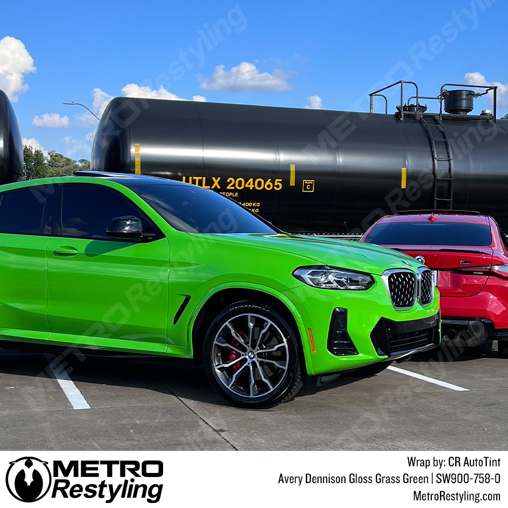 Avery Gloss Grass Green BMW X4 Vinyl Wrap