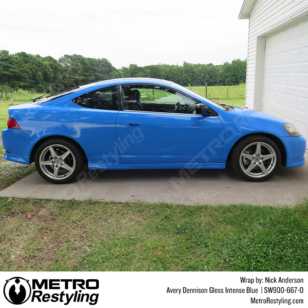 Gloss Intense Blue Acura RSX Vinyl Wrap