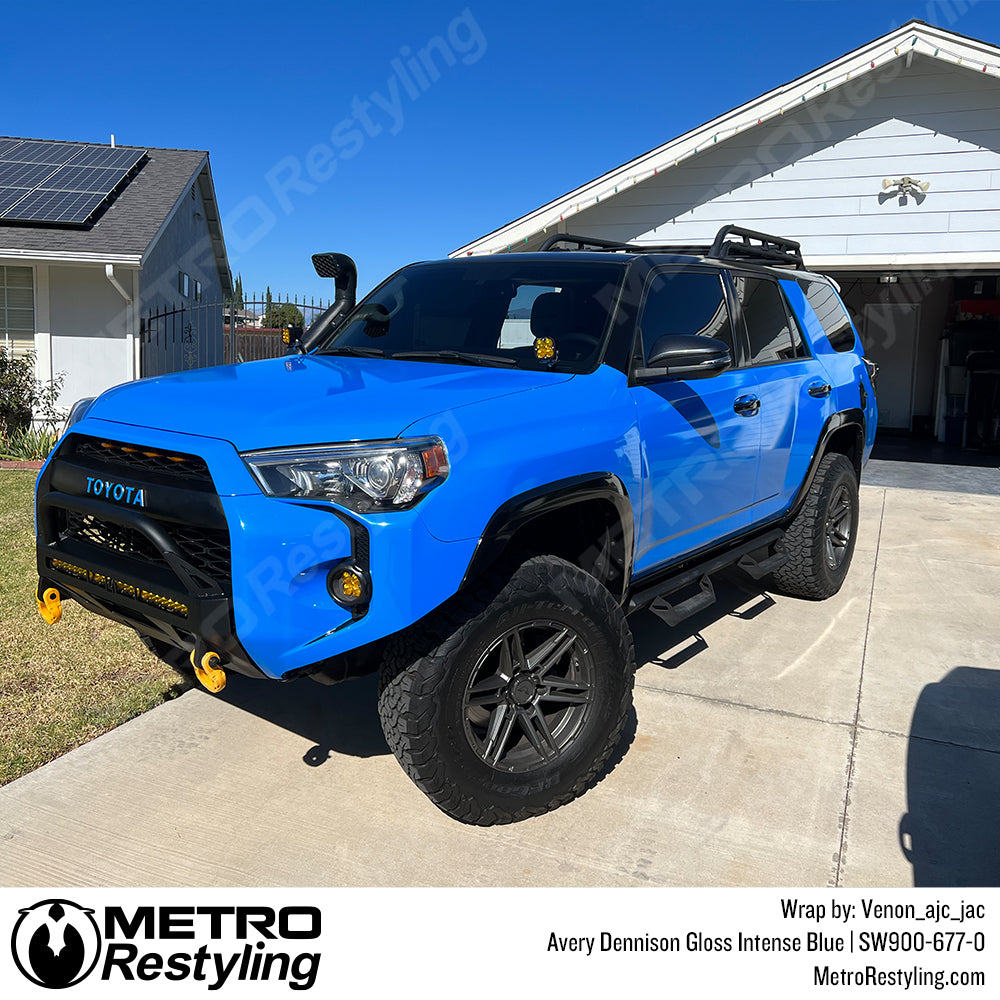 Gloss Intense Blue Toyota 4Runner Vinyl Wrap