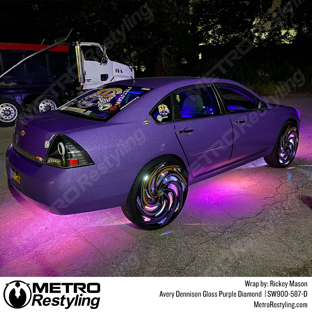 Purple Diamond Chevy Impala Vinyl Wrap