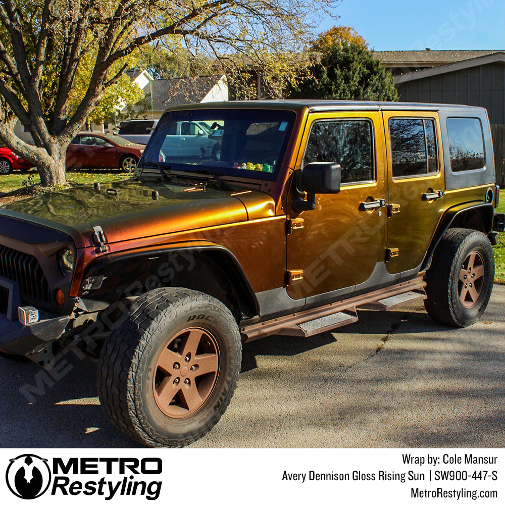 Gloss Rising Sun Jeep Wrangler Vinyl Wrap