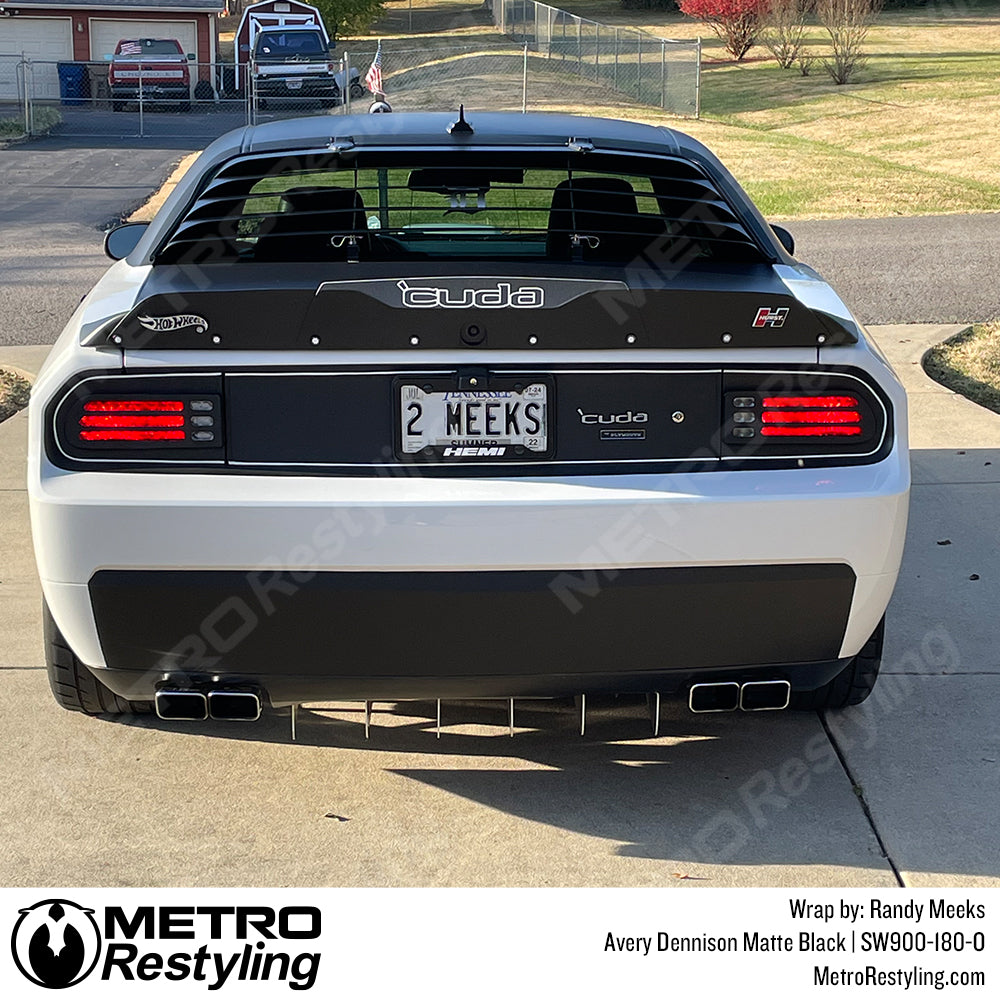 Challenger white vinyl wrap