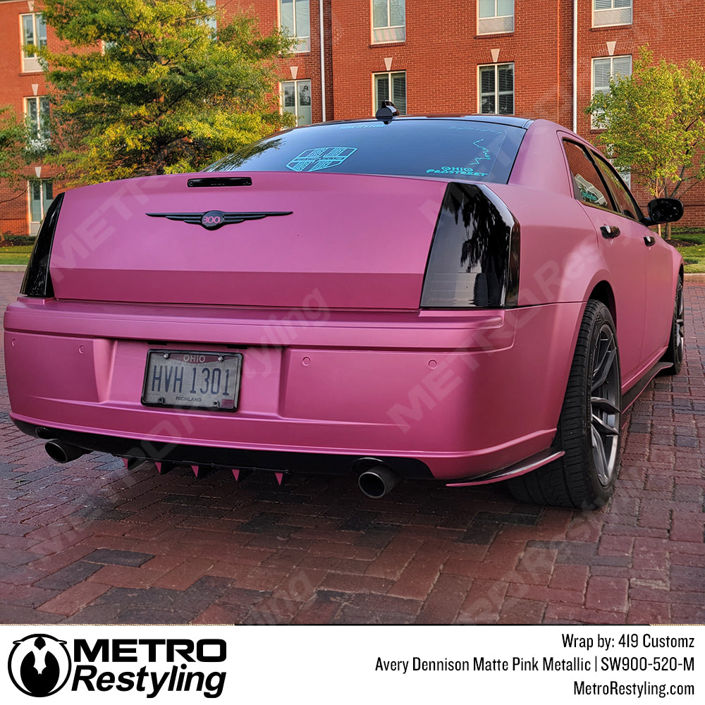 Avery Matte Pink Metallic Chrysler 300 Vinyl Wrap