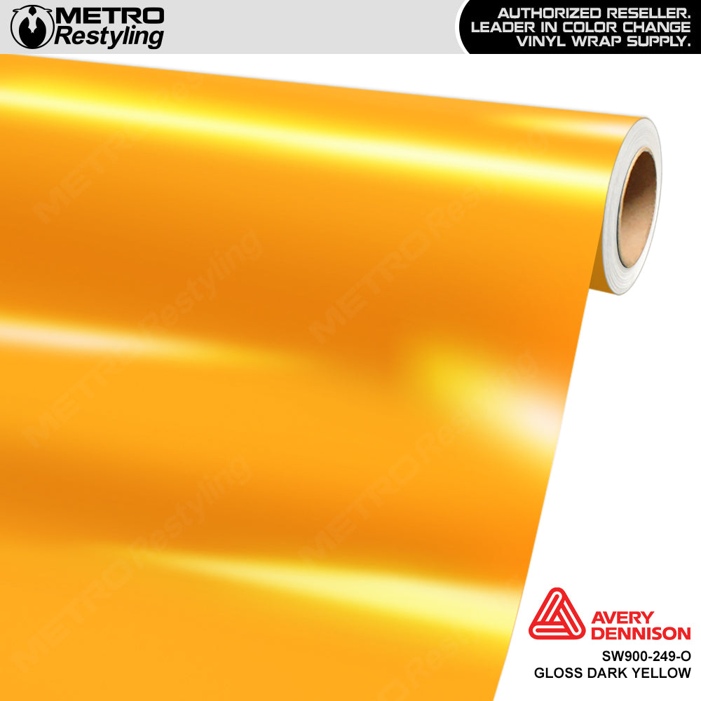 Avery Dennison SW900 Gloss Dark Yellow Vinyl Wrap | SW900-249-O