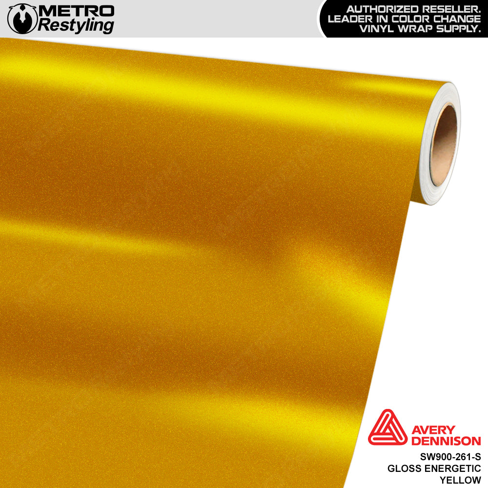 Avery Dennison SW900 Satin Energetic Yellow Vinyl Wrap | SW900-261-S