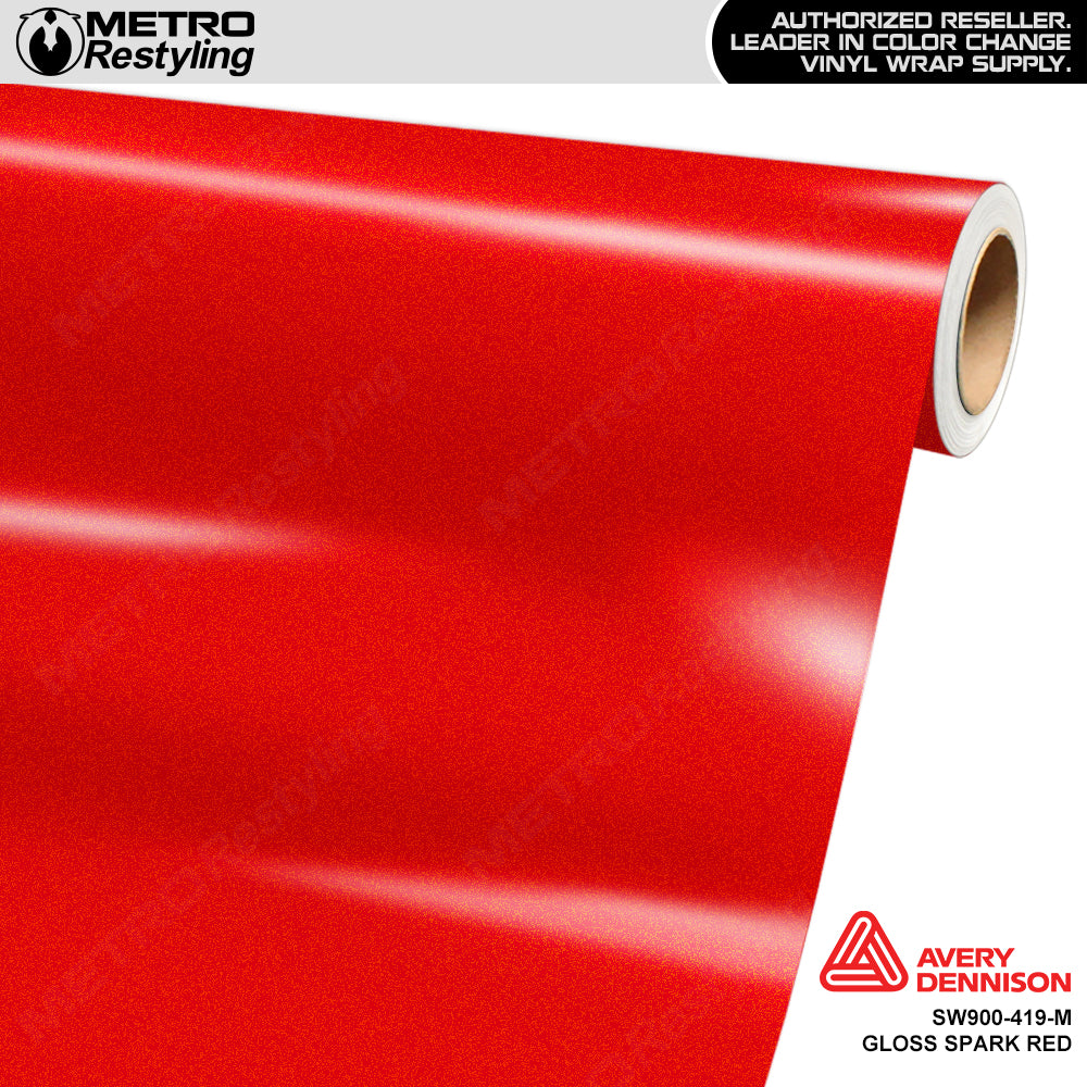 Avery Dennison SW900 Gloss Spark Red Vinyl Wrap