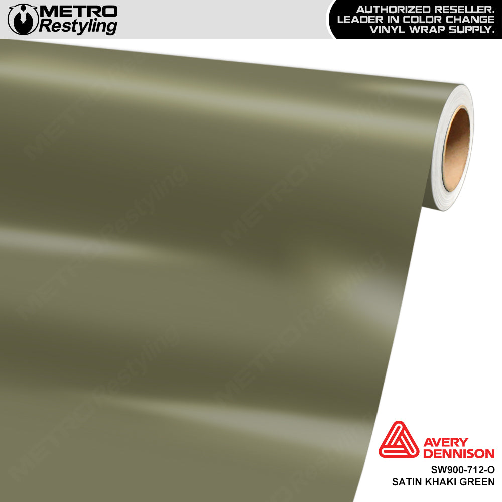 Avery Dennison SW900 Satin Khaki Green Vinyl Wrap