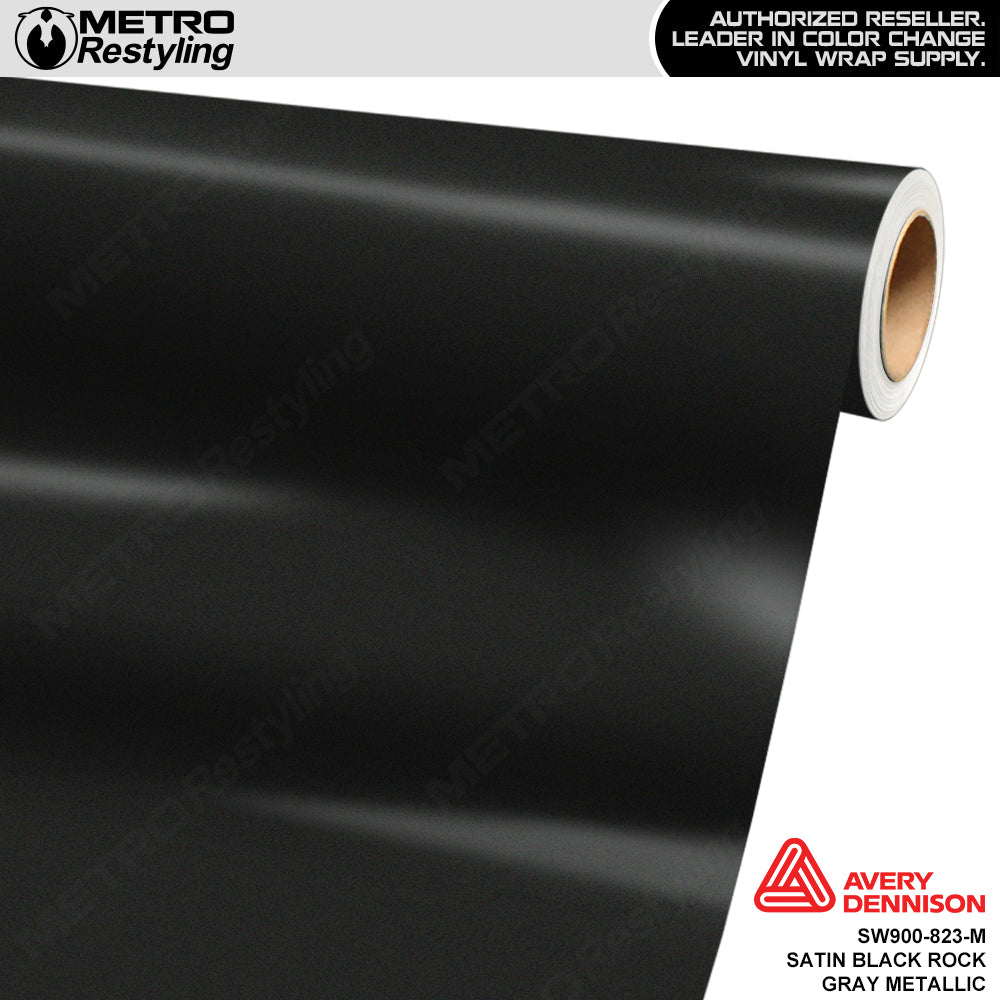 Avery Dennison SW900 Satin Black Rock Gray Metallic Vinyl Wrap