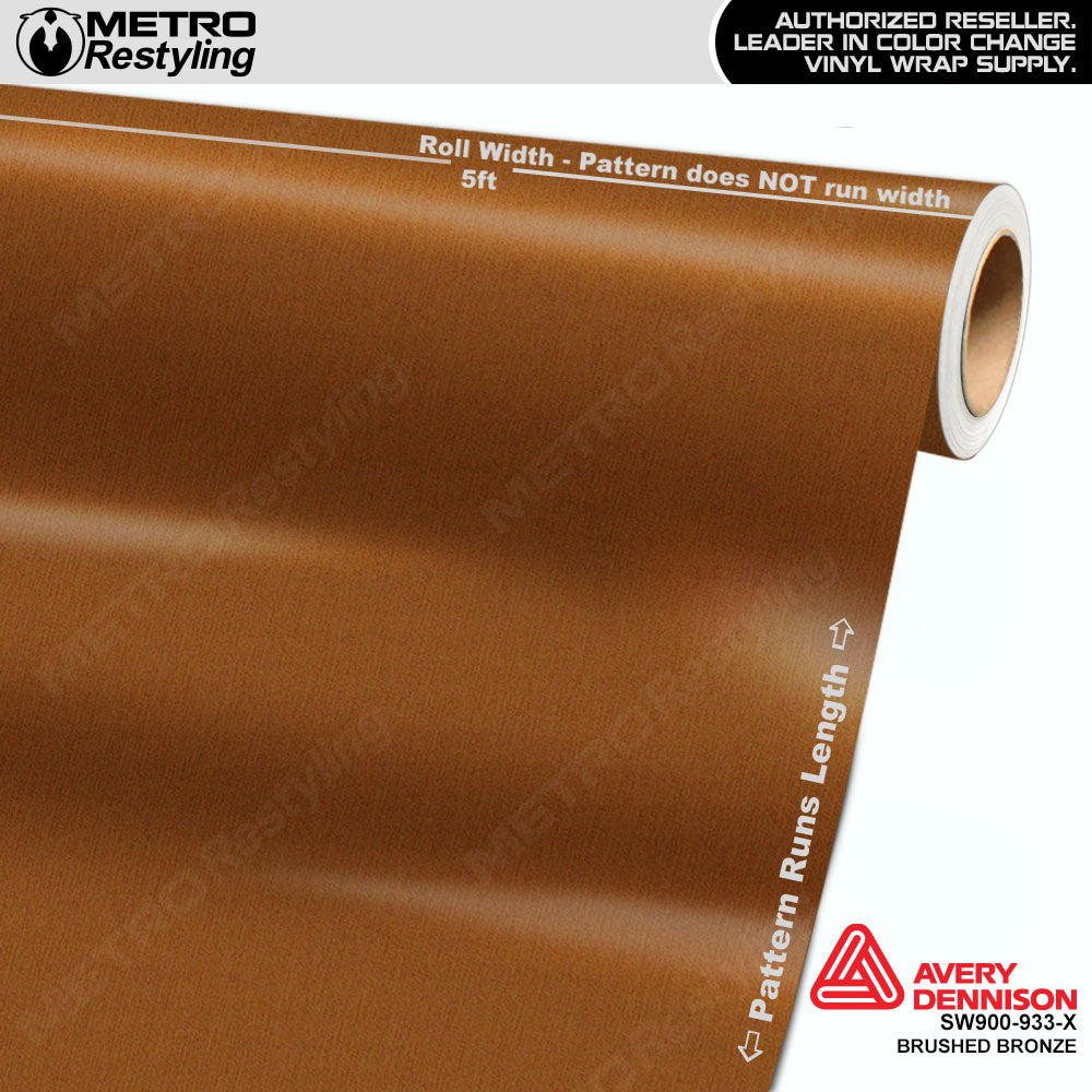 Avery Dennison SW900 Brushed Bronze Metallic Vinyl Wrap