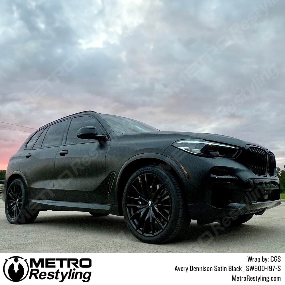 Avery Satin Black BMW X5 Vinyl Wrap
