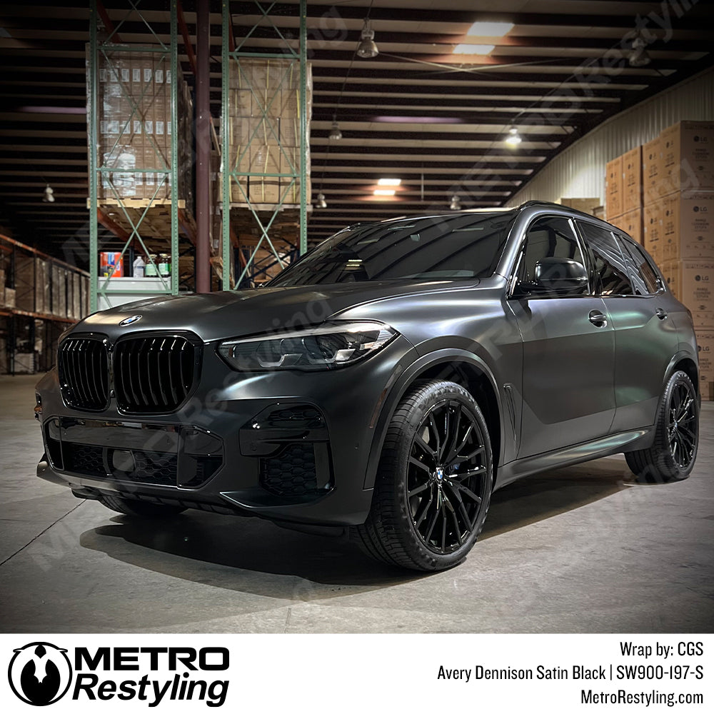 Avery Satin Black BMW X5 Vinyl Wrap