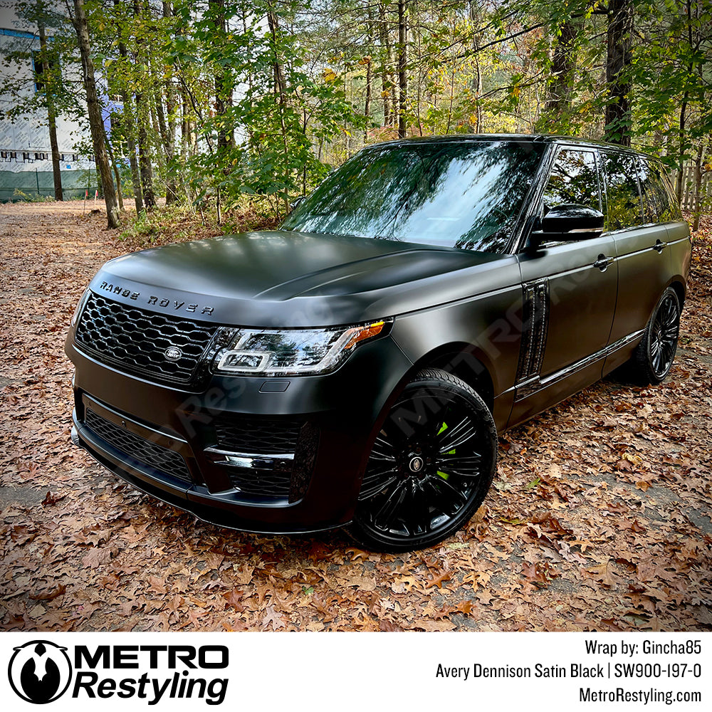 Satin Black Range Rover Vinyl Wrap