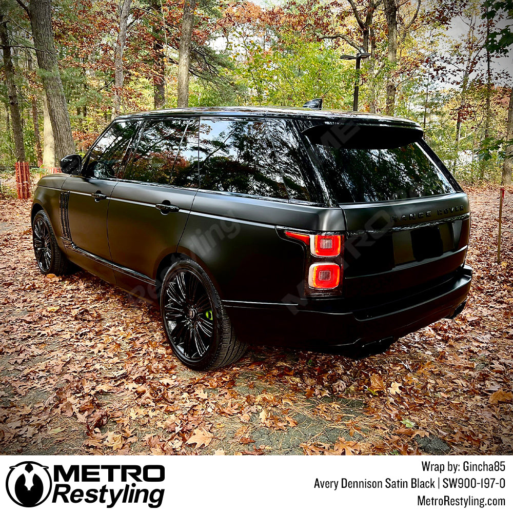 Satin Black Range Rover Vinyl Wrap
