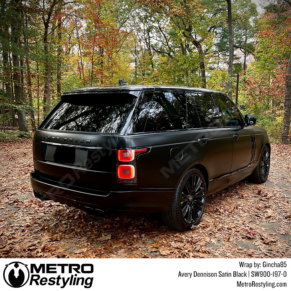 Satin Black Range Rover Vinyl Wrap