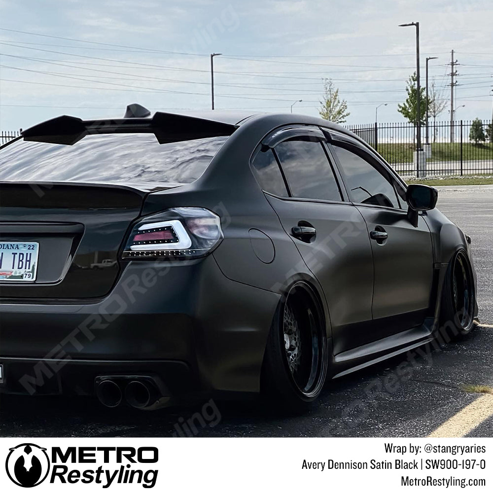 Satin Black Subaru WRX Vinyl Wrap